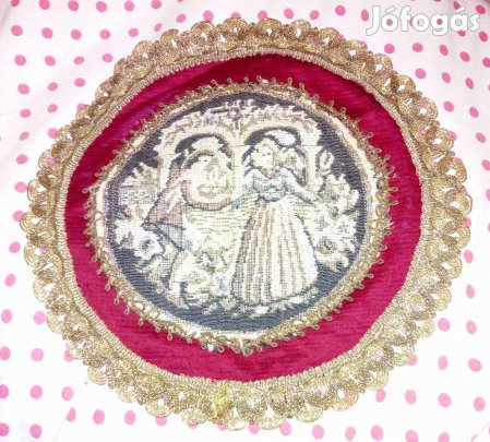 Régi Jó Állapotú Gobelin Bársonyterítő