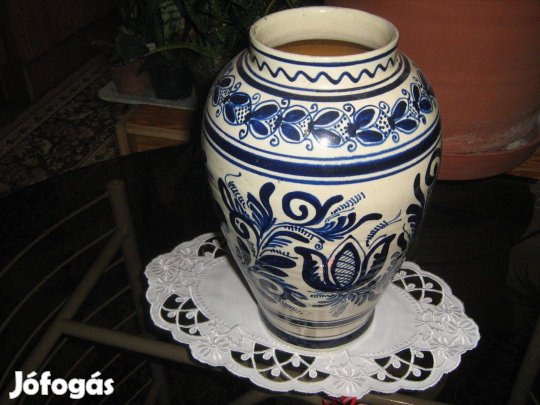 Régi Józsa Lajos kerámia nagy padlóváza jelzett 31cm