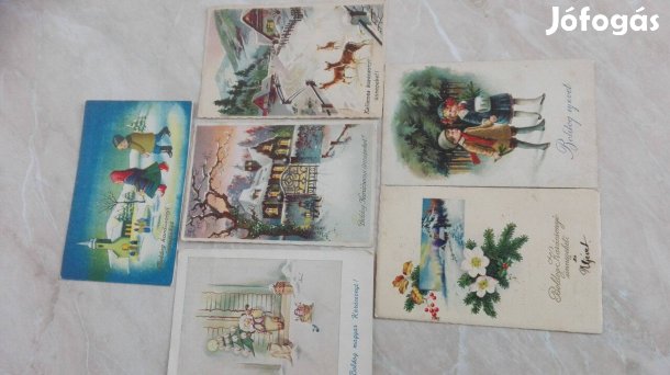 Régi Karácsonyi képeslapok 6 db