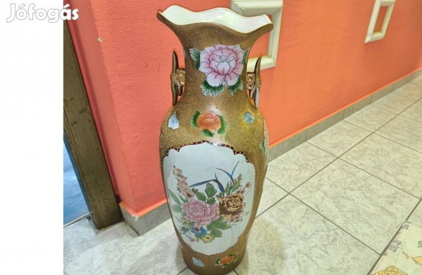 Régi Keleti porcelán nagy padlóváza