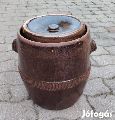 Régi Kerámia 15 literes Káposztás Hordó / Savanyítóedény