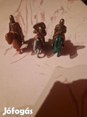 Régi Kinder fém lovasok 3db