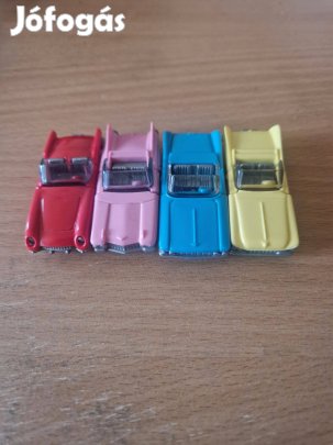 Régi Kinder nyitott kisautók, teljes sorozat 4db