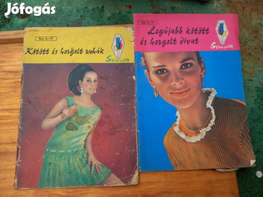 Régi Kötött horgolt divat újság 2 db egybe