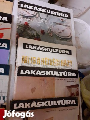 Régi Lakáskultúra két különböző újság csomag 4 db egybe
