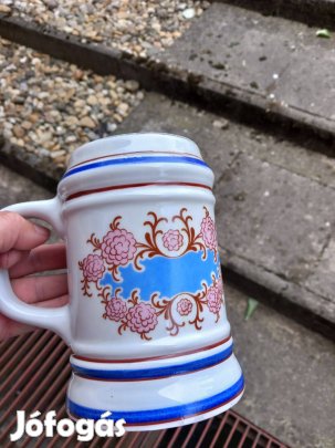 Régi Lengyel jelzett porcelán sörös korsó hibátlan