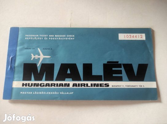 Régi MALÉV jegy