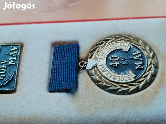 Régi MÁV kitüntetés 40 Éves szolgálatért