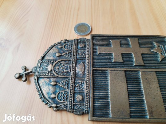 Régi Magyar bronz fali nagycímer