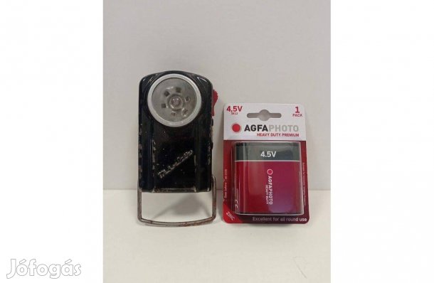 Régi Mirköz vasutas - rendőr két színű elem lámpa zseb lámpa