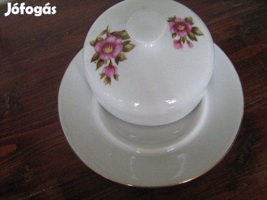 Régi Német /NDK/ porcelán vajtartó 1975-ből