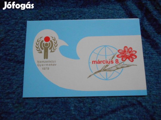 Régi Nőnap-gyerekév emléklap