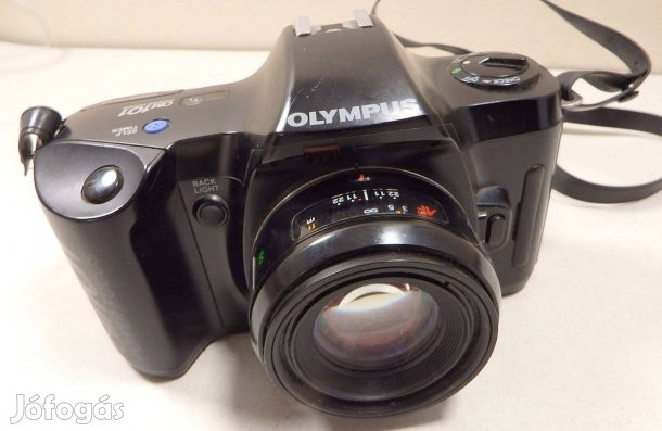 Régi Olympus OM 101 Fényképezőgép Autofocus AF 50 MM Objektívvel