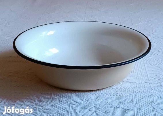 Régi Orosz / Szovjet Zománcos / Zománcozott Sárga Lavór (26 cm)