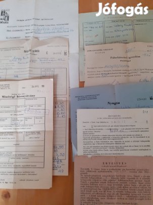 Régi PB gázpalack bekötéssel kapcsolatos iratok 50-es évekből