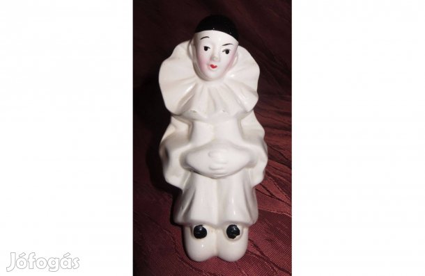 Régi Pierrot porcelán bohóc