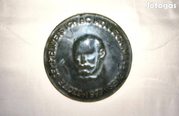 Régi Plakett Semmelweis Ignác 1977