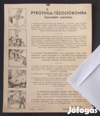 Régi Pyrofuga-Tüzoltó B. használati utasítás