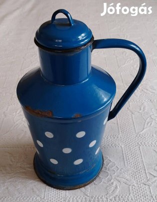 Régi Ritka "Jászkiséri" Zománcozott 2 literes Pöttyös Ceglédi Kanna