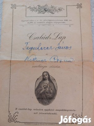 Régi Római Katolikus Családlap és Házasságkötési Kivonat 1950