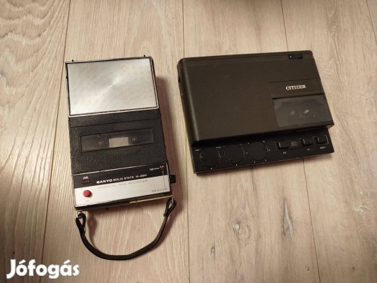 Régi Sanyo és Citizen. Japán diktafonok 60s 70s évek 5000ft/db