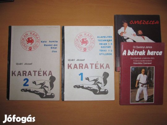 Régi Shotokan / Kyokushin karate (Karatéka, Oyama) könyv kupac egyben