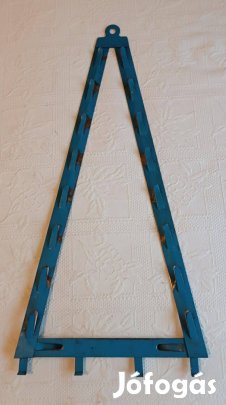 Régi Szép Kék Zománcos / Zománcozott Népi Fali Fedőtartó