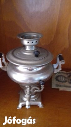 Régi USSR mini rozsdamentes szamovár 15cm 1978 hibátlan jelzett