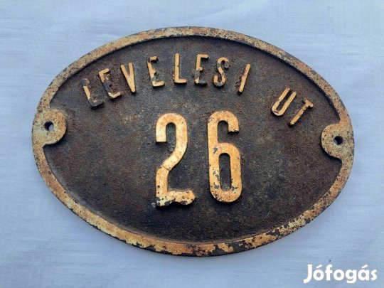 Régi Utcatábla Öntvény
