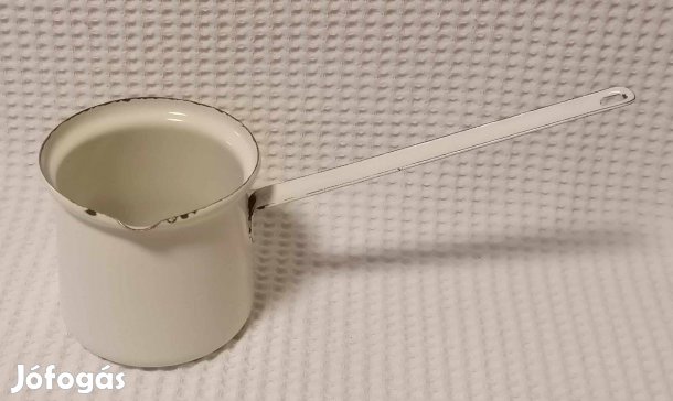 Régi Vajszínű Zománcos / Zománcozott Nyeles Kávé Kiöntő