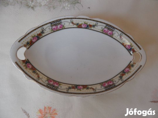 Régi Viktoria cseh porcelán tálka, ékszertartó