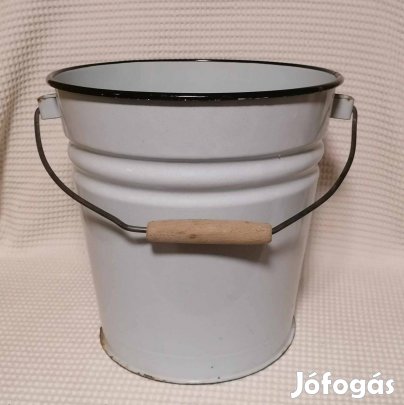 Régi Világoskék Orosz / Szovjet Zománcos Vödör / Veder