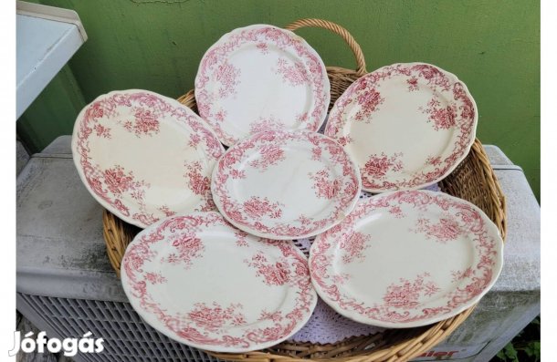 Régi Villeroy & Boch Valeria fajansz kistányér 6 db
