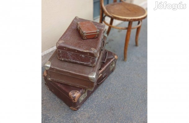 Régi Vulkanfiber bőröndök kofferek