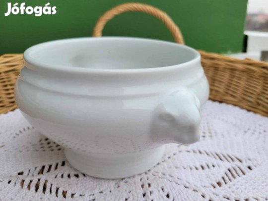 Régi, SPM Walküre porzelán oroszlánfejes leveses csésze