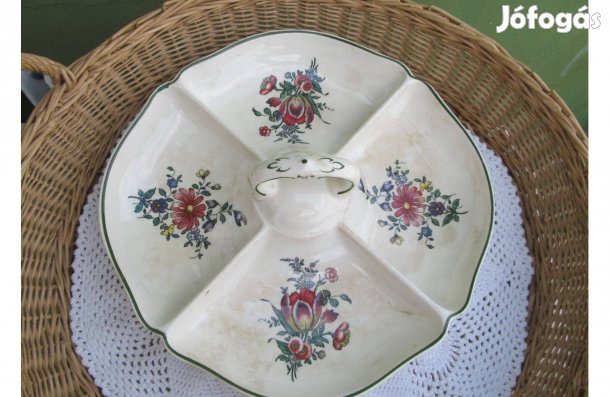 Régi, Villeroy&Boch fajansz tál, kínáló