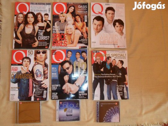 Régi ''Q magazine'' angol zenei magazinok CD-vel (1999-2001)