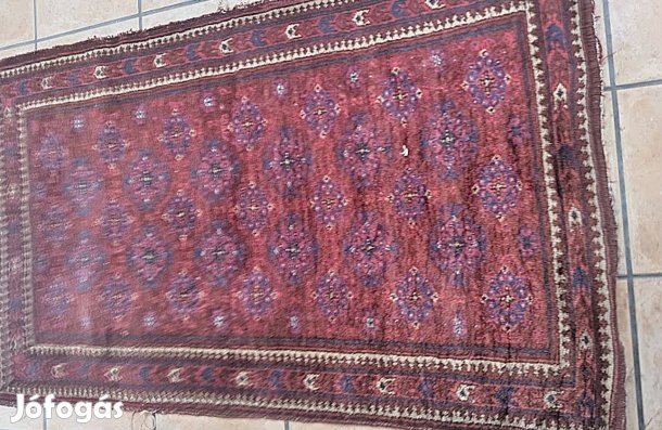 Régi , erdélyi kézi csomózású gyapjú szőnyeg , 100 x 150 cm