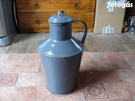 Régi , retró ceglédi zománcozott kanna