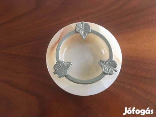 Régi, antik, vintage ónix hamutartó, hamutál