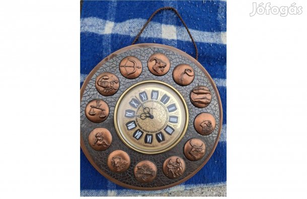 Régi, antik horoszkóp óra réz, rézből 18000 forintért eladó