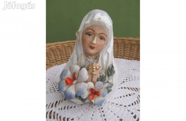 Régi, biszkvit porcelán Madonna