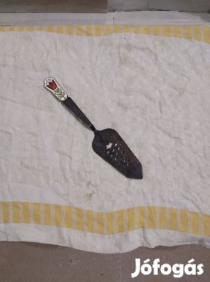 Régi, díszes, réz tortalapát, torta lapát