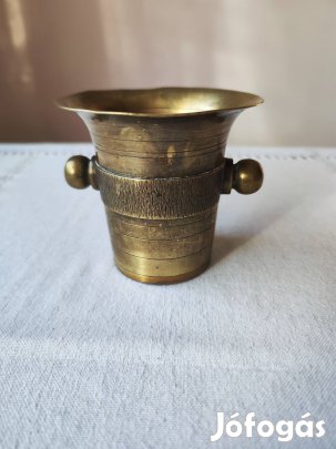 Régi, jelzett réz mozsár