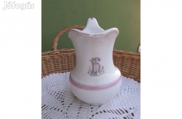 Régi, monogramos, "francia" porcelán kanna