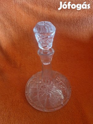 Régi, nehéz, gyönyörű ólomkristály likőr tartó