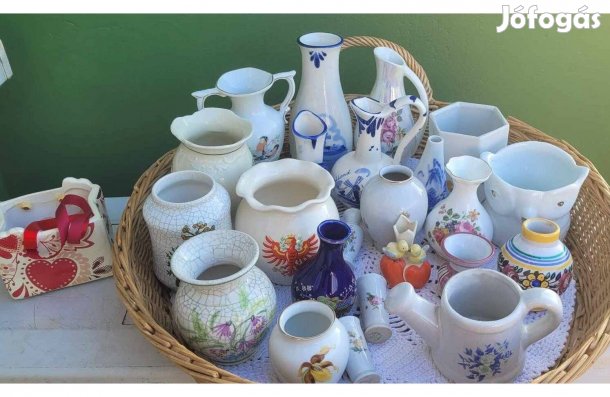 Régi, porcelán mini-kicsi váza gyűjtemény