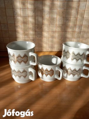 Régi, retro Zsolnay porcelán bögrék 