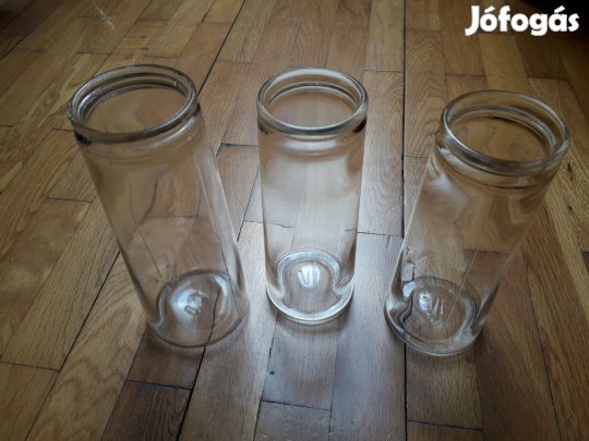 Régi, retro, hosszú befőttesüvegek, 4 dl, 5 dl