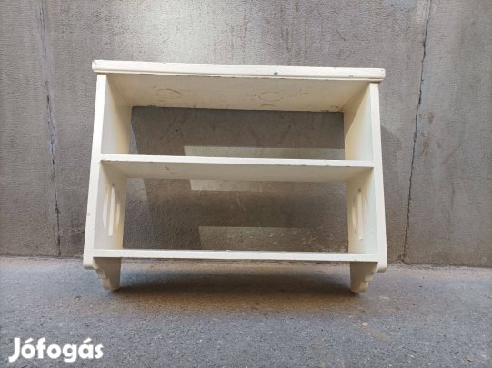 Régi, retró fenyőfa falipolc, szecessziós stílus